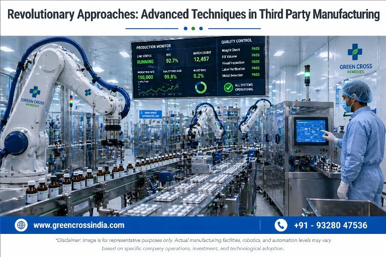 Advanced robotics technique in third party manufacturing