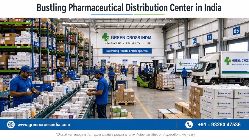 Pharmaceutical distribution center in India