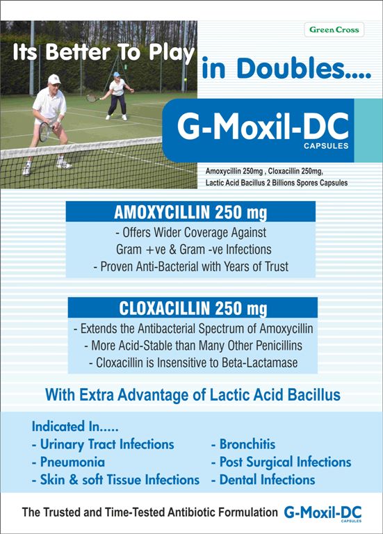 Amoxicillin Cloxacillin Lactic Acid Bacillus Capsule - G moxil Dc Capsule