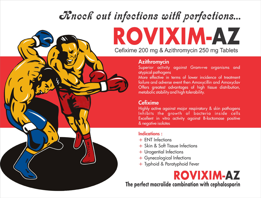 Cefixime 200 mg and Azithromycin 250 mg Tablet