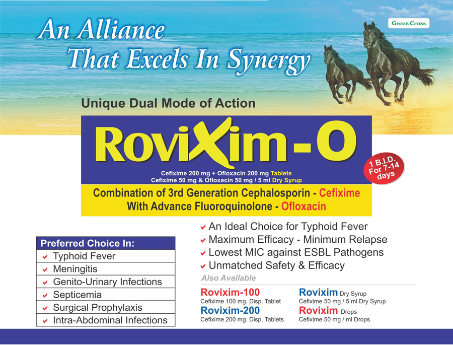 Cefixime Ofloxacin Syrup – ROVIXIM O Dry Syrup