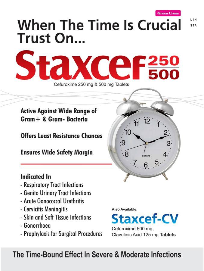 Cefuroxime Axetil 250 mg Tablet- Staxcef 250 Tablet