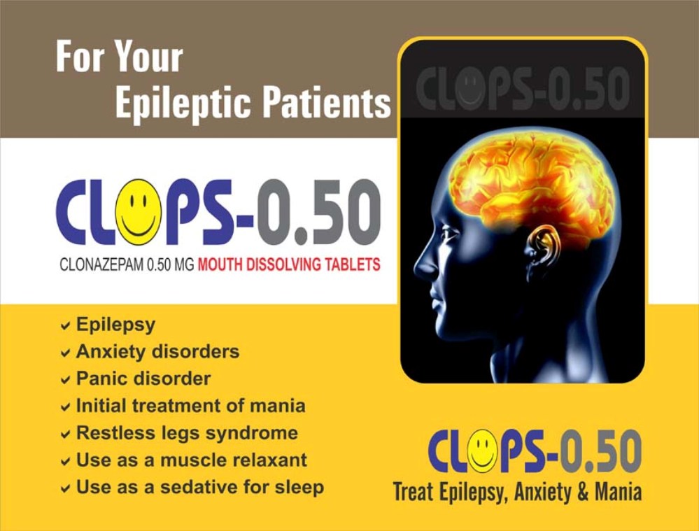 Clonazepam Mouth Dissolving Tablets – Clops 0.50 MD Tablet
