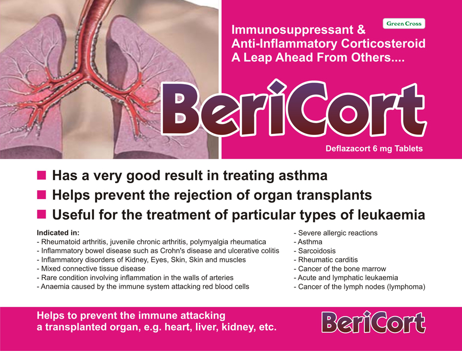 Deflazacort 6 mg Tablet - Bericort Tablet