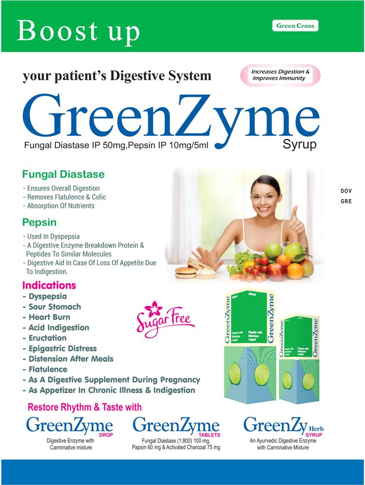 Digestive Enzyme Syrup with Fungal Diastase and Pepsin Syrup for Digestion & Appetite – Greenzyme Syrup