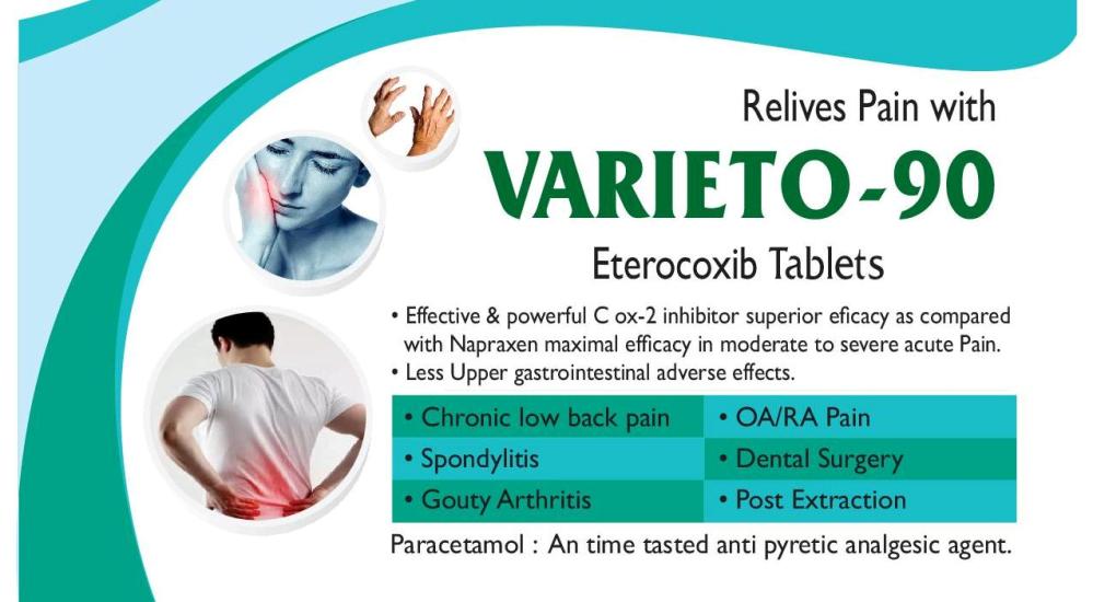 Etoricoxib Tablet Uses in Hindi - Varieto 90 Tablet - Etoricoxib Tablets IP 90 mg