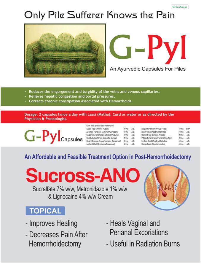 G PYL Capsule - Herbal Capsule Trusted Ayurvedic Solution for Complete Piles Relief