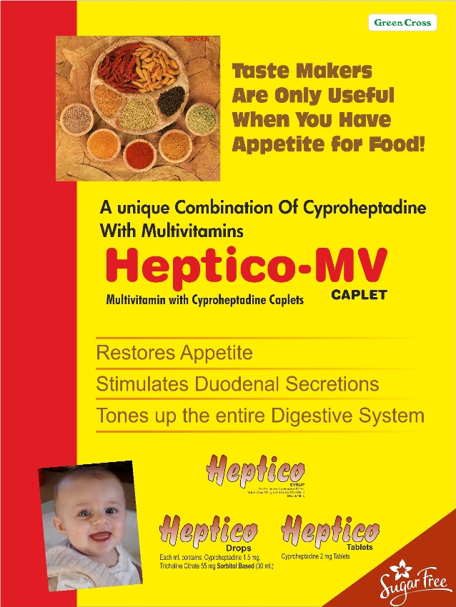 Heptico MV Tablet – Cyproheptadine Hydrochloride Multivitamin Appetite Stimulant Tablet