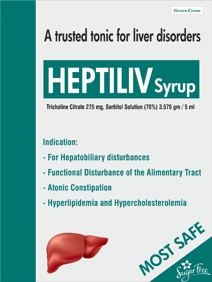 HEPTILIV Syrup - Tricholine Citrate, Sorbitol Solution Syrup Visual Aid