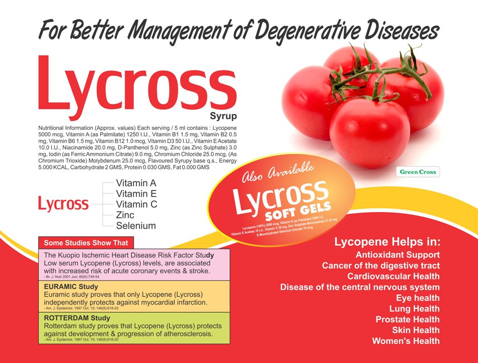 LYCROSS Syrup - Lycopene with Multivitamin and Multimineral Anti Oxidant Syrup