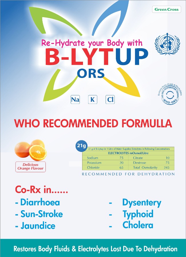 Oral Rehydration Salts IP – Effective Solution for Dehydration - B LYTUP ORS Powder