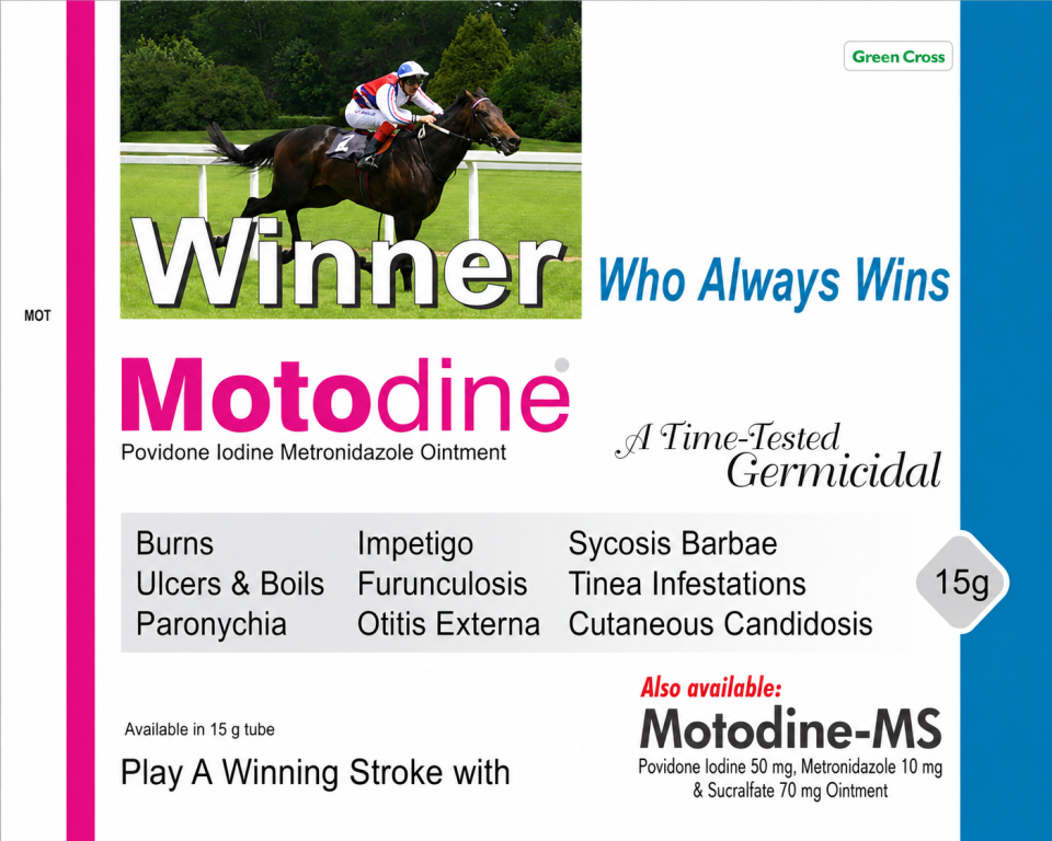 MOTODINE Ointment - Povidone Iodine 5% w/w, Metronidazole 1% w/w Ointment