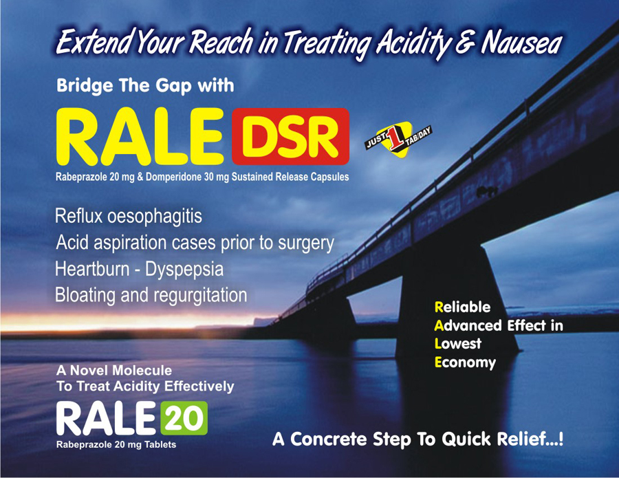 RALE DSR Capsule - Rabeprazole 20 mg, Domperidone 30 mg Capsule