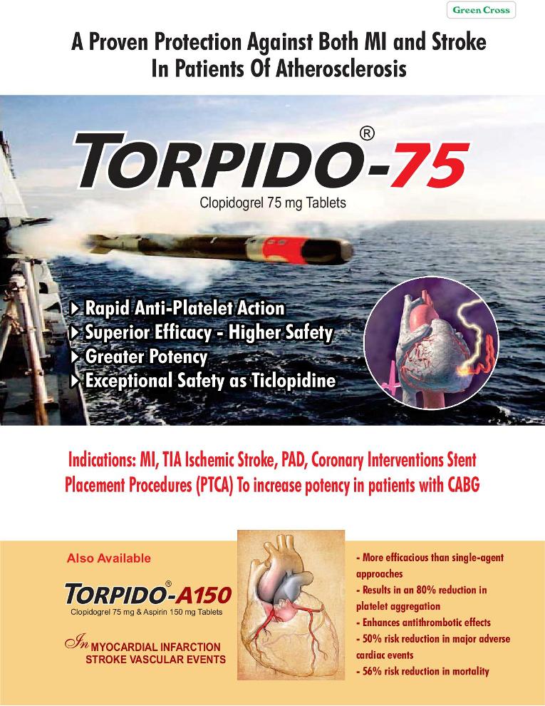 Torpido 75 Tablet - Clopidogrel Tablet Uses, Benefits, Dosage, Side Effects, Safety  Visual Aid