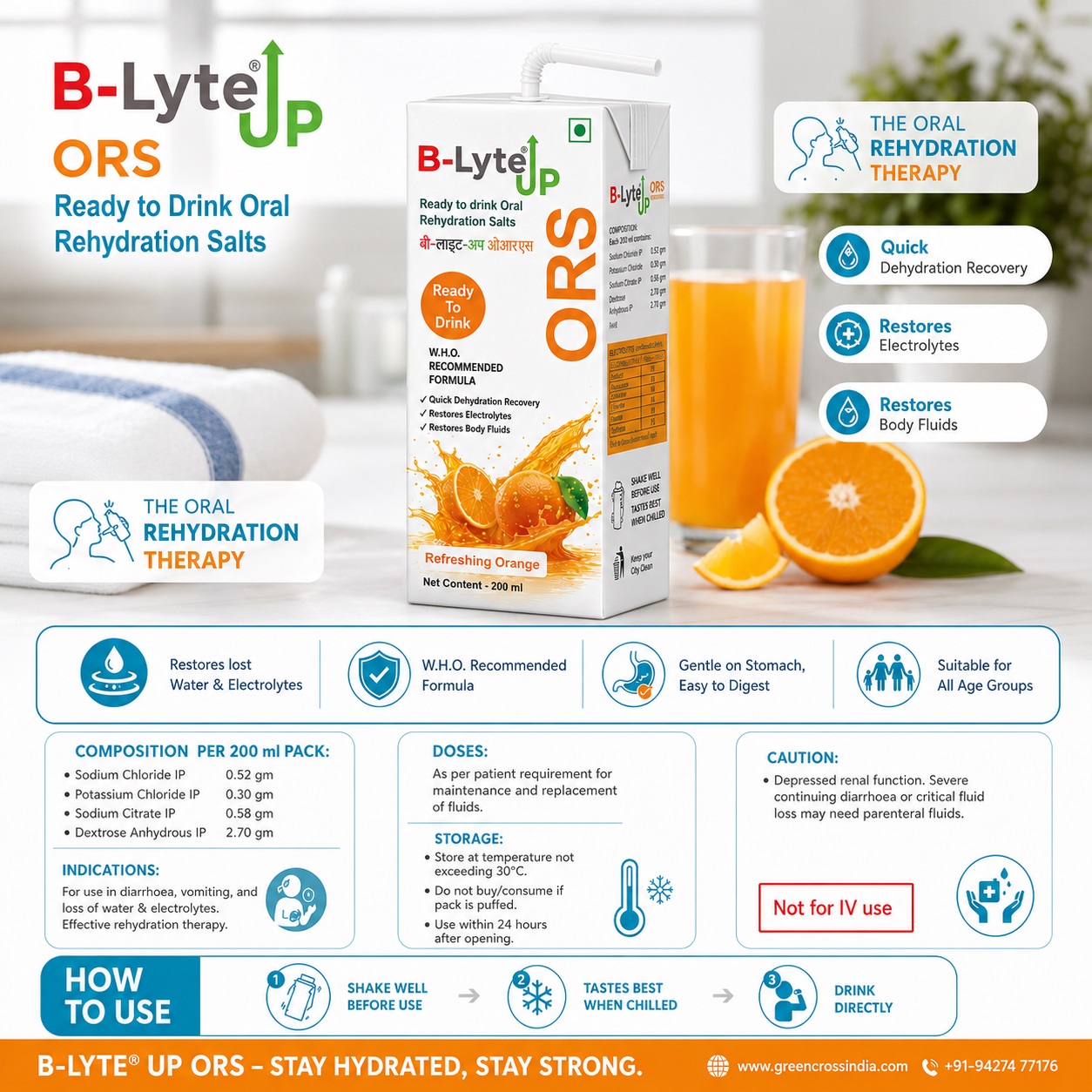 ORS Ready to Drink – B LYTE UP Oral Rehydration Solution