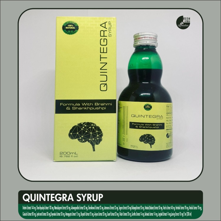 Quintegra Brain Tonic Syrup – Best Ayurvedic Brain Tonic for Memory & Focus