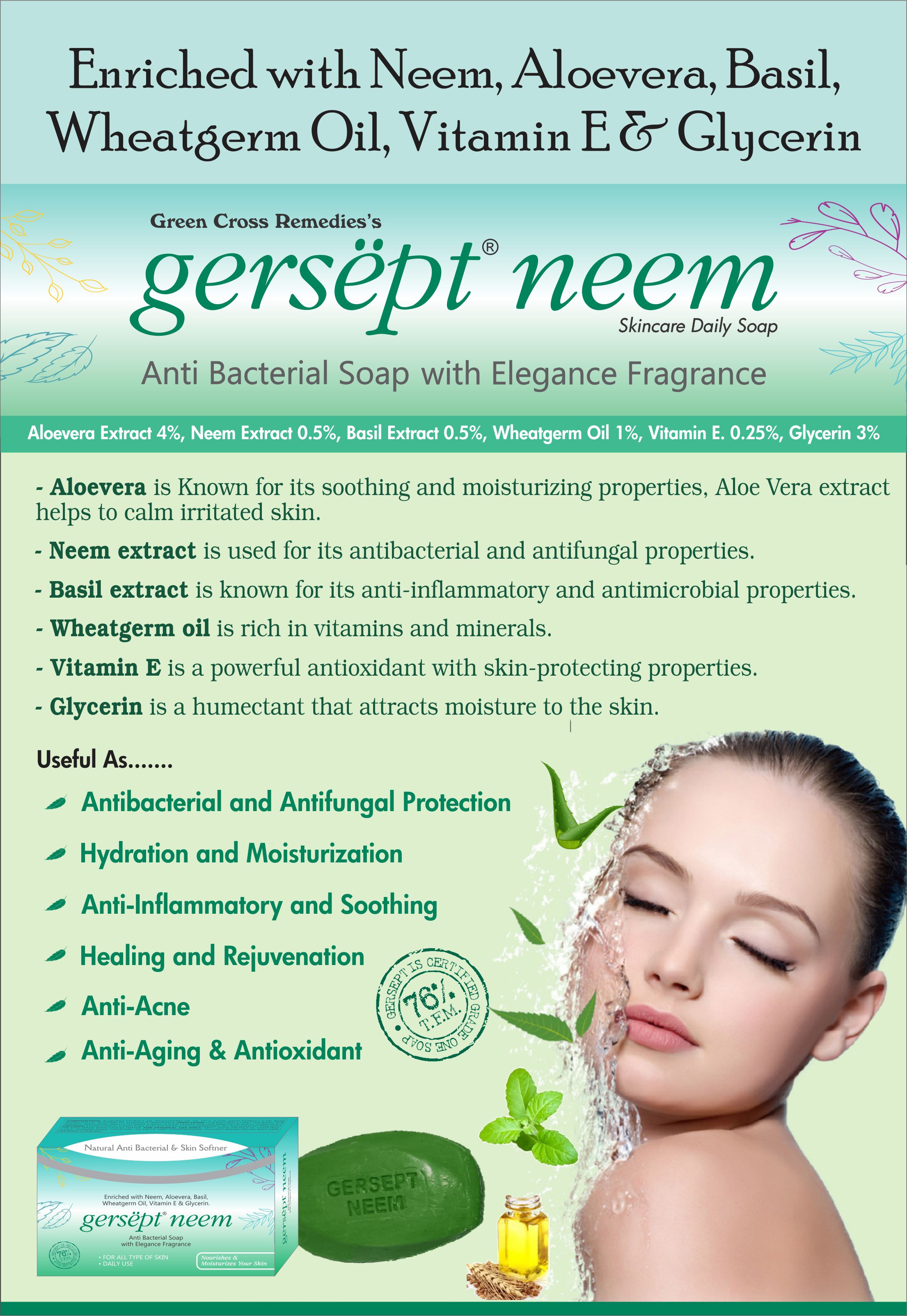 Gersept Neem Skin care Daily Soap