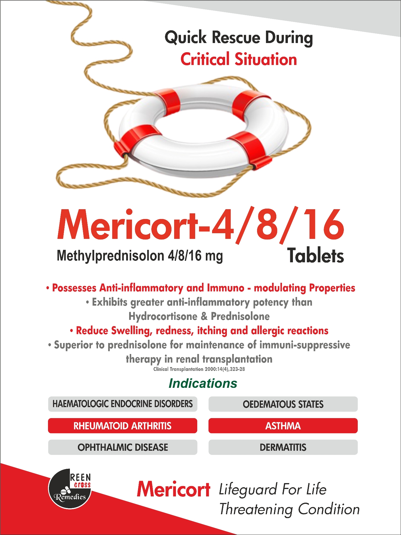 MERICORT 16 Tablet